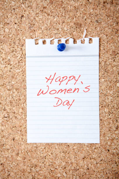 istock Women's Day Note Pinned on Bulletin Board 926315888