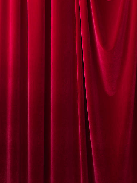 istock Curtain of red velvet. 92632382