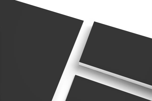 istock Black paper stationery set isolated on white. .. 926324736