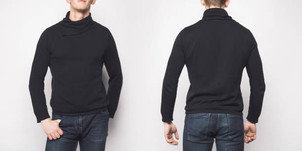 istock front and back view of man in black sweater isolated on white 926327784