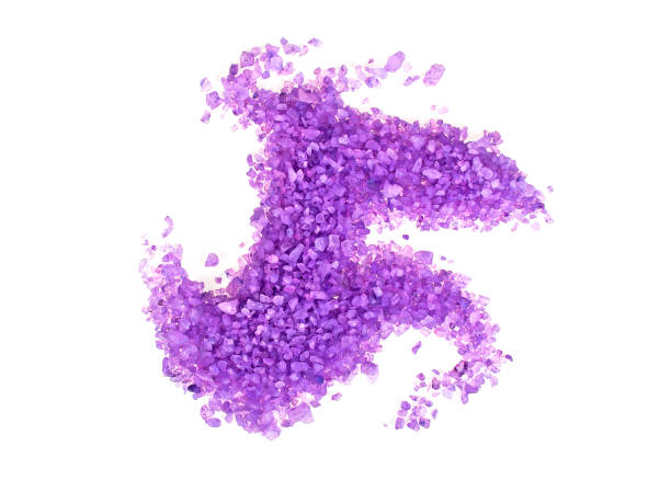 istock Violet sea salt isolated on white background, lavender 926334460