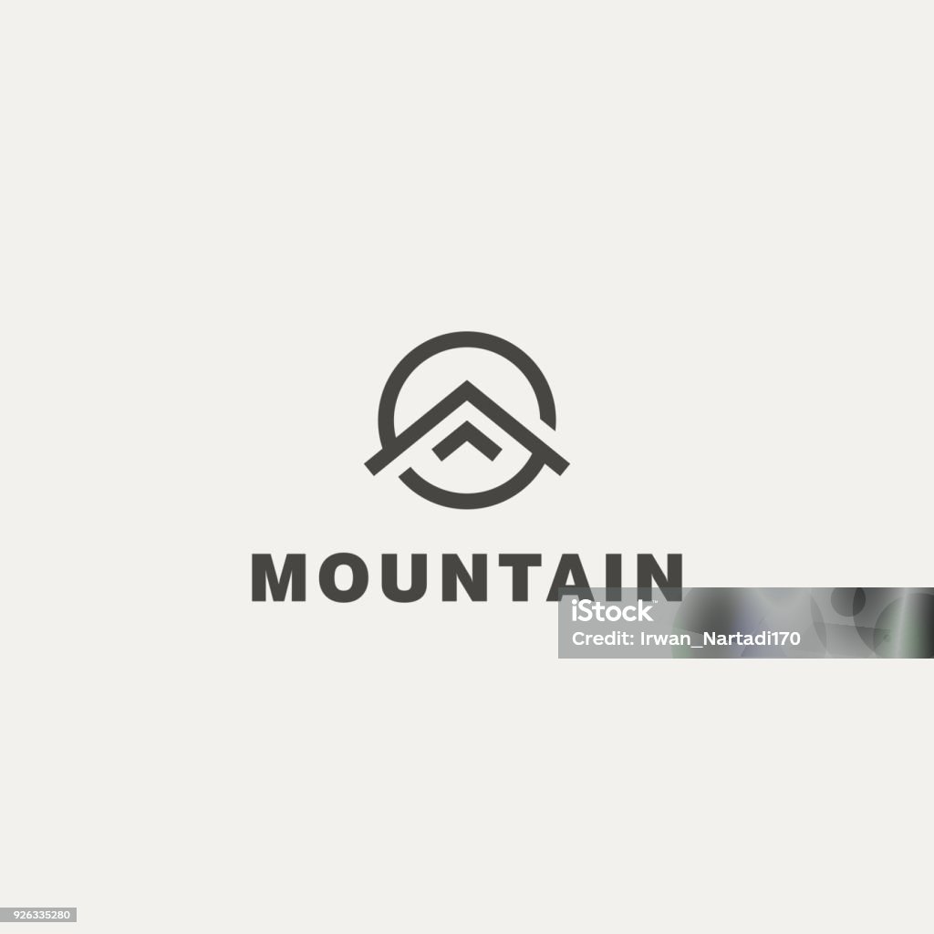 Mountain. Vector icon template Logo stock vector