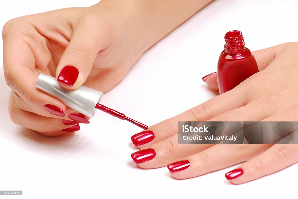 Nail salon.  Painting Fingernails Stock Photo