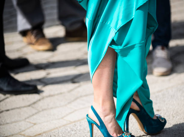 istock Fashion turquoise dress 926357304