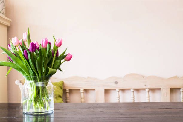 istock Colorful tulips easter decoration in a home april 926359392