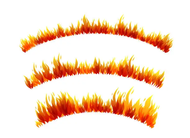 Vector illustration of Fire design collection