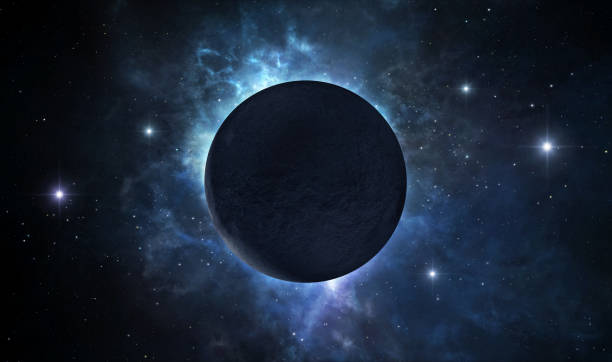 Dark planet stock photo