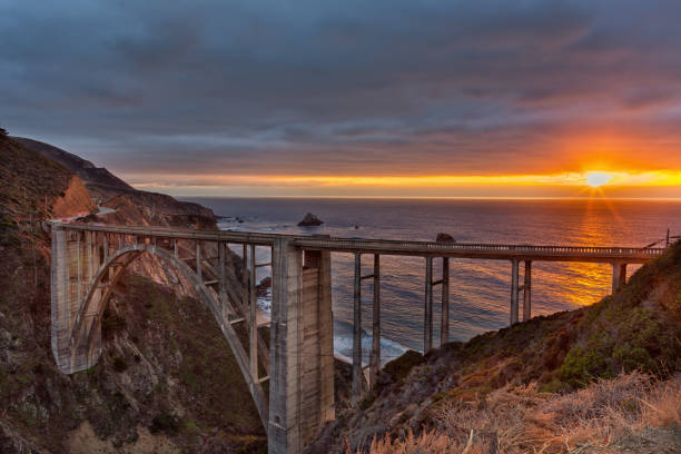 istock Bixby Creek Bridge on Highway 1 at sunset 926376846