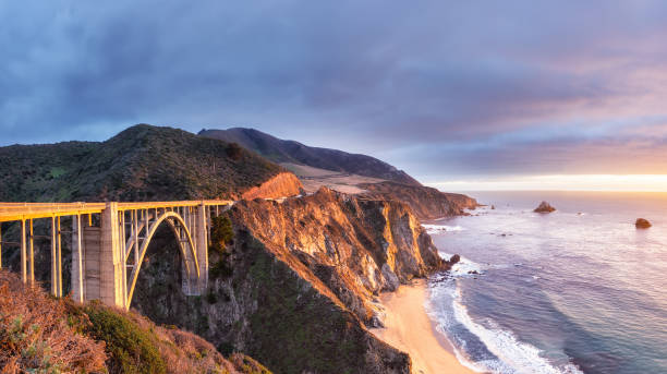 istock Bixby Creek Bridge on Highway 1 at sunset 926378872