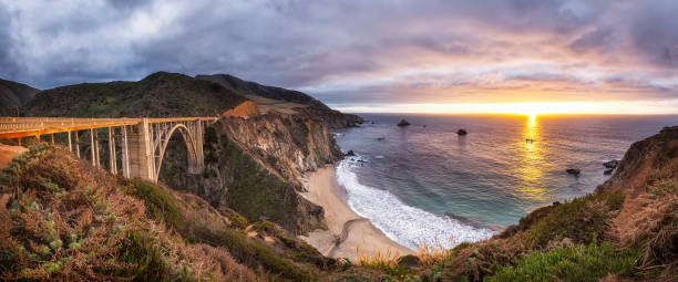 istock Bixby Creek Bridge on Highway 1 at sunset 926378904