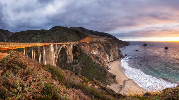 istock Bixby Creek Bridge on Highway 1 at sunset 926378912