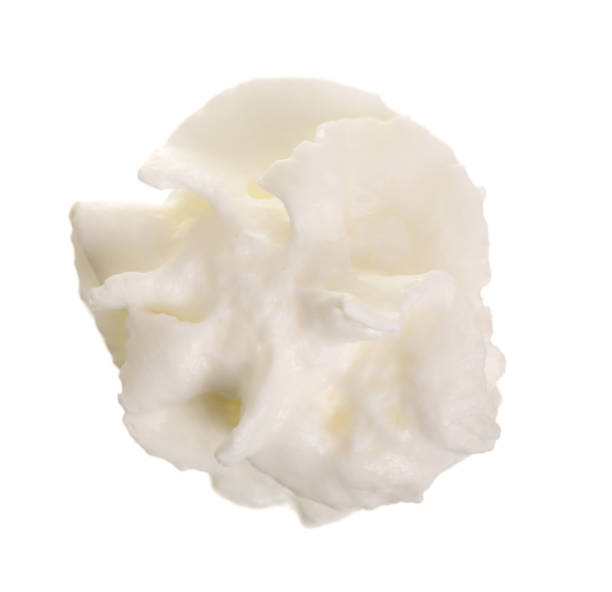 istock whipped cream or meringue isolated on white background. Top view. Flat lay 926379466