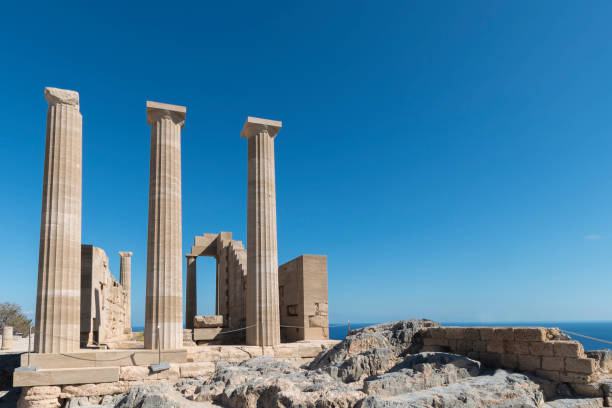 istock Columns of the ancient Lindos, Rhodes, Greece