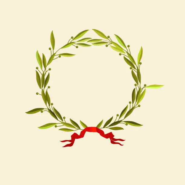 Vector illustration of laurel wreath