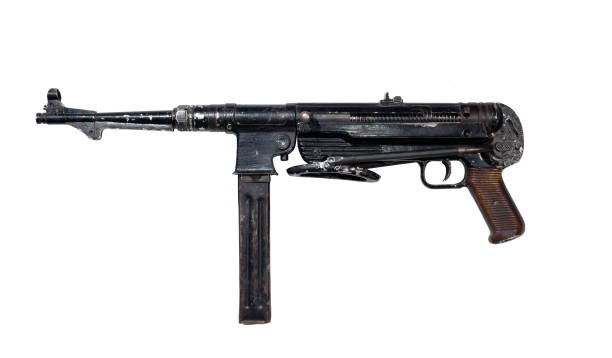 istock vintage shabby submachine gun on white background 926407586