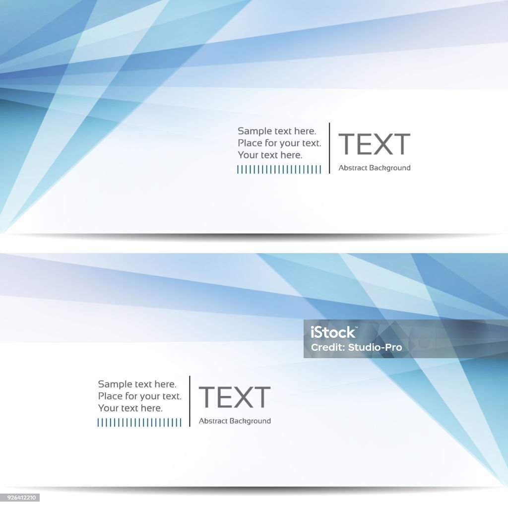 Abstract blue banners Abstract modern blue business banners with a space for your text. EPS 10 vector illustration, contains transparencies. High resolution jpeg file included(300dpi). Backgrounds stock vector