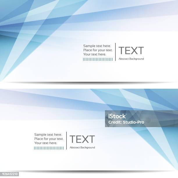 Abstract Blue Banners Stock Illustration - Download Image Now - Backgrounds, Blue, Web Banner