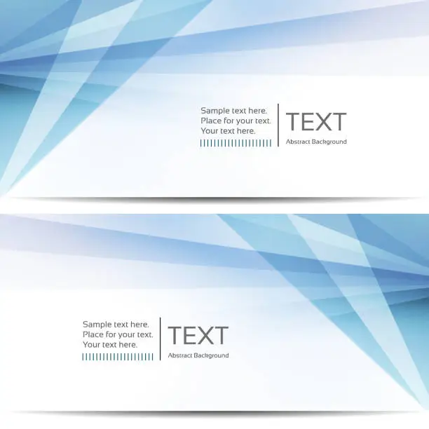 Vector illustration of Abstract blue banners