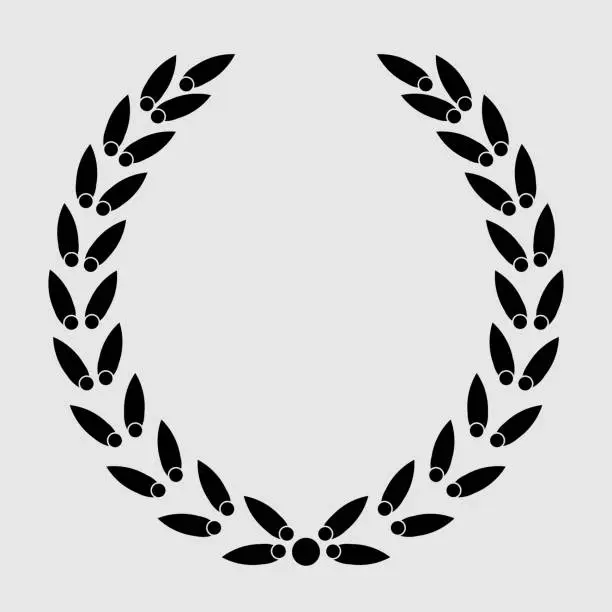 Vector illustration of icon laurel wreath, spotrs designШаблон