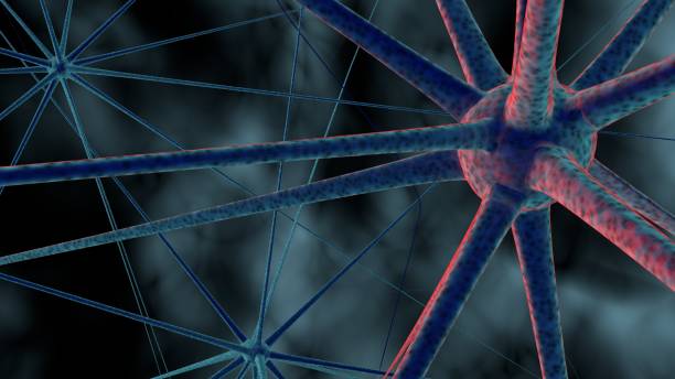 istock Science or medical background with molecules, 3d rendering virus, bacteria, cell. System of neurons. Genetic, scientific, medical research. Abstract molecules design. 3D render illustration 926427784