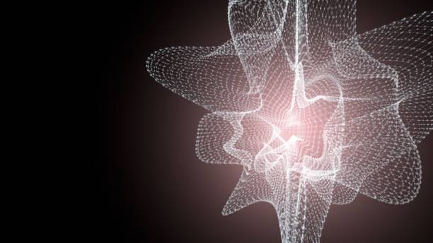 istock Molecule model with connected lines with dots on dark background. Medicine, technology, chemistry or science background. Scientific or medical background with molecules and atoms. 3d illustration 926427998
