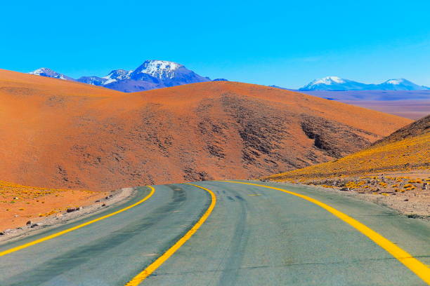istock Highway asphalt Road to Atacama Desert  – dramatic volcanic landscape –  Chile 926430974