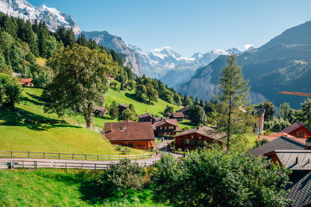 istock Wengen village and alps nature view in Switzerland 926440632