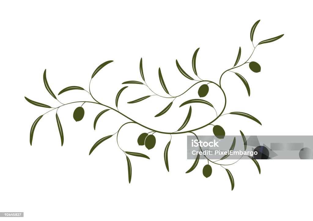 Olive branch - clipart vectoriel de Aliment libre de droits