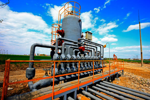 istock Oil pipes and valves 926464938