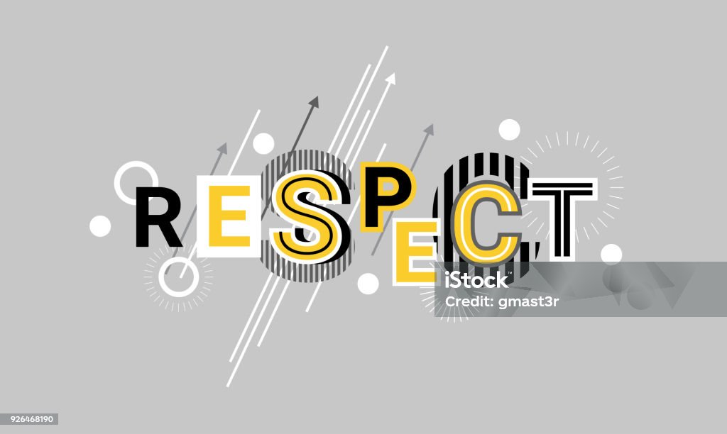 Respect And Appreciation Web Banner Abstract Template Background Respect And Appreciation Web Banner Abstract Template Background Vector Illustration Respect stock vector