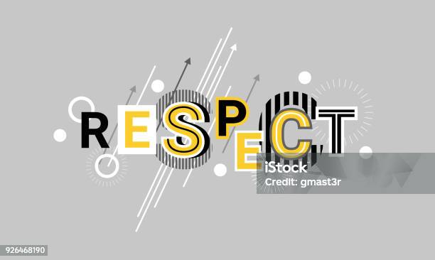Respect And Appreciation Web Banner Abstract Template Background Stock Illustration - Download Image Now