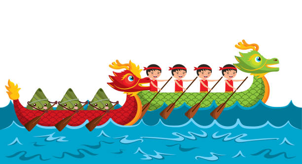 istock cartoon rowing team chinese rice dumpling festival 926470982