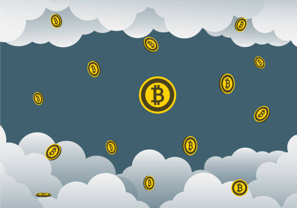 istock Business Bitcoin concept,The sky is full of coins.vector Illustrator 926471690