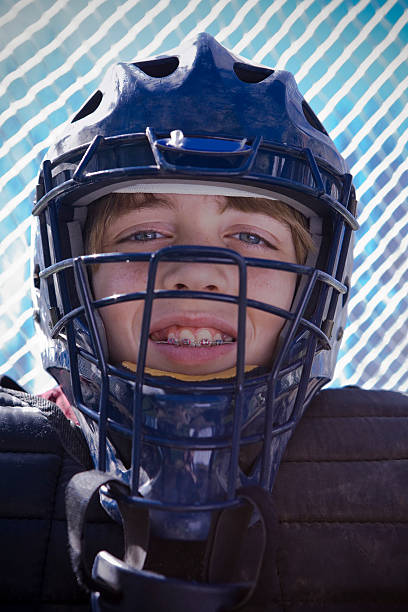 istock Youth League Baseball Catcher 92647716
