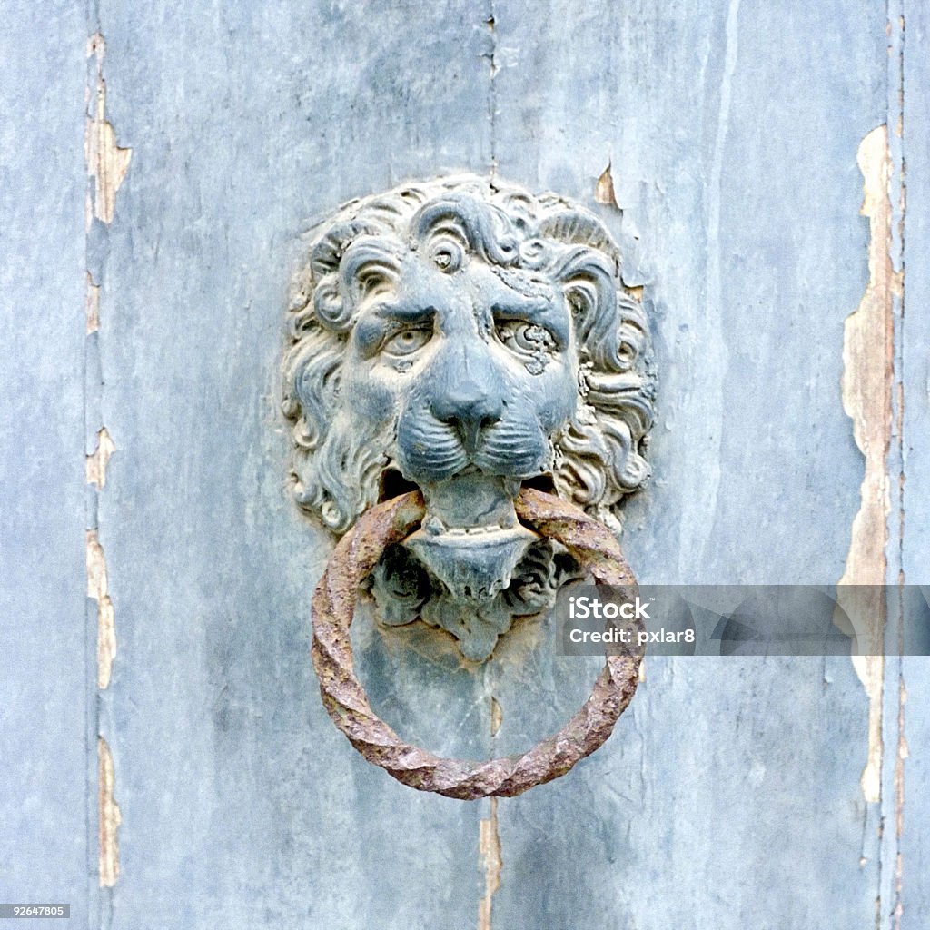 Lion door knockers  Animal Head Stock Photo