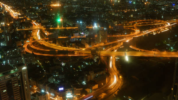 istock Aerial view of rush hour traffic on expressway 926479024