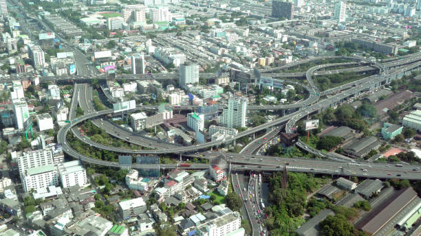 istock Aerial view of rush hour traffic on expressway 926479034