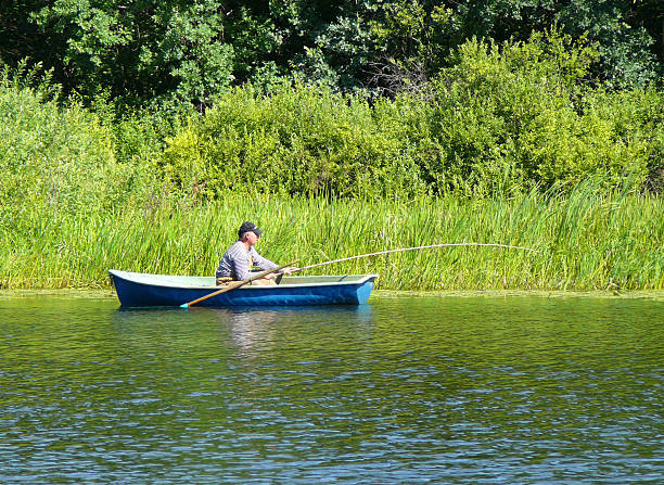old boat in the water Masurian Lake District