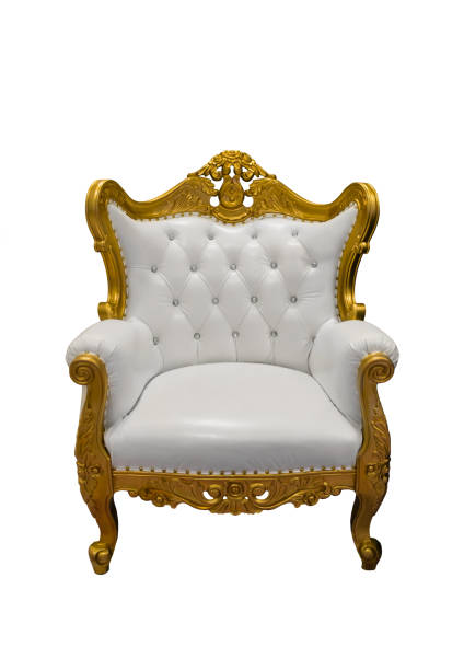 istock Vintage luxurious white armchair, couch isolated on white background 926483606