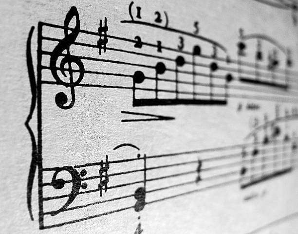 Music notes stock photo