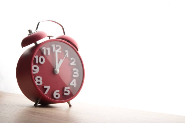istock Red alarm clock isolated on white background. Business time concept. 926487454