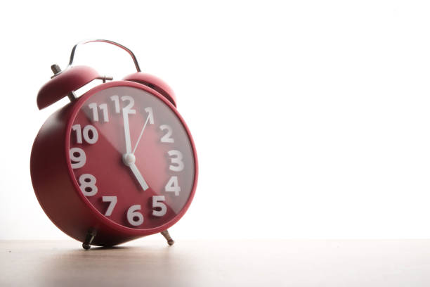 istock Red alarm clock isolated on white background. Business time concept. 926490546