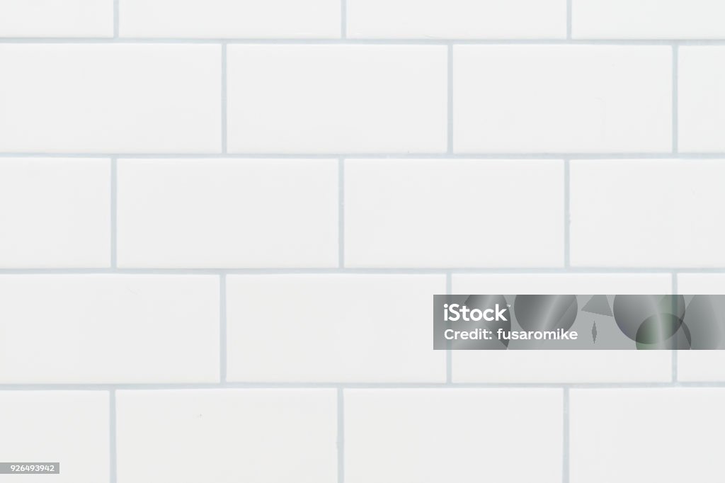 White subway tile background Tile Stock Photo