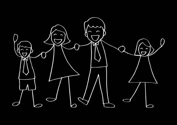 istock Cartoon of happy family holding hands 926494044