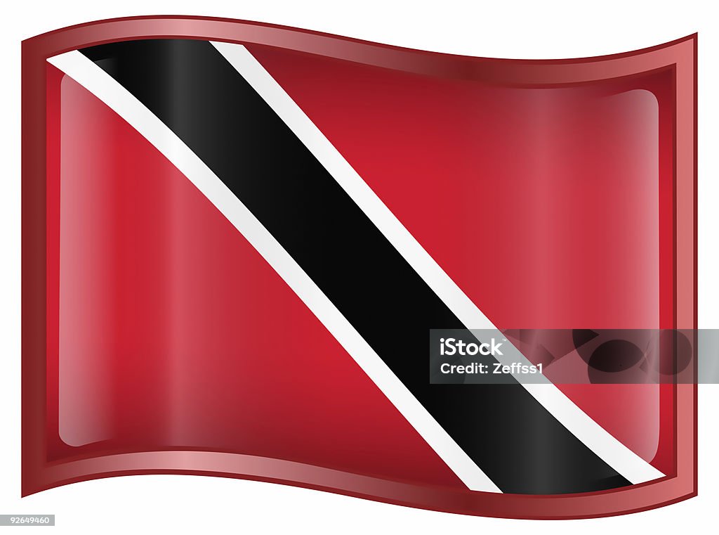 Trinidad y Tobago icono bandera, aislado sobre fondo blanco. - Foto de stock de Azul turquesa libre de derechos