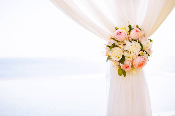 istock Flowers wedding ceremony by the sea. 926494944