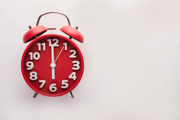 istock Red alarm clock isolated on white background. Business time concept. 926495006