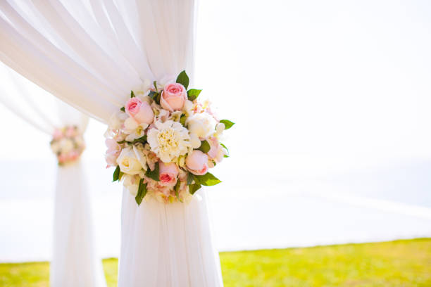 istock Flowers wedding ceremony by the sea. 926498502