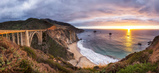 istock Bixby Creek Bridge on Highway 1 at sunset 926501728