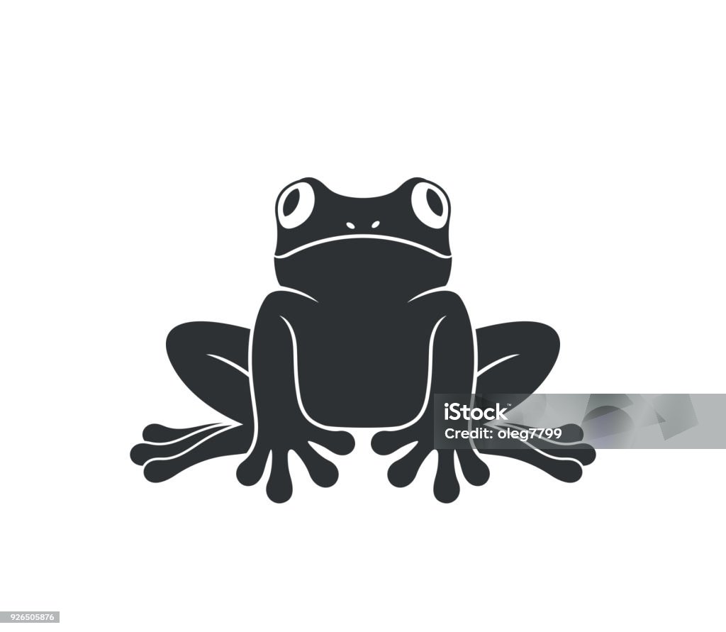 Tree frog. Isolated frog on white background Tree frog. EPS 10. Vector illustration Frog stock vector